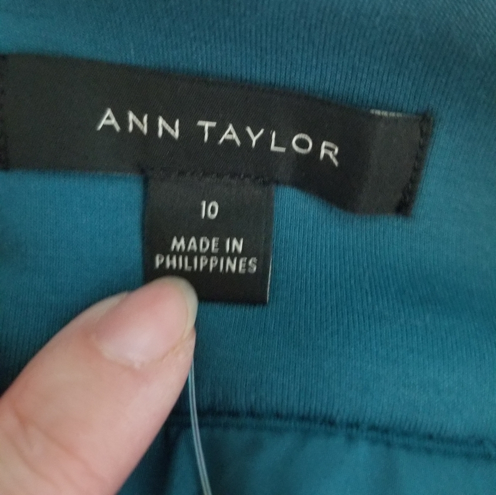 Ann Taylor The High Waisted Seamed Pencil Skirt Double Knit Dragonfly - Picture 8 of 13